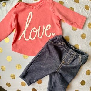 Love Shirt with Jeggings